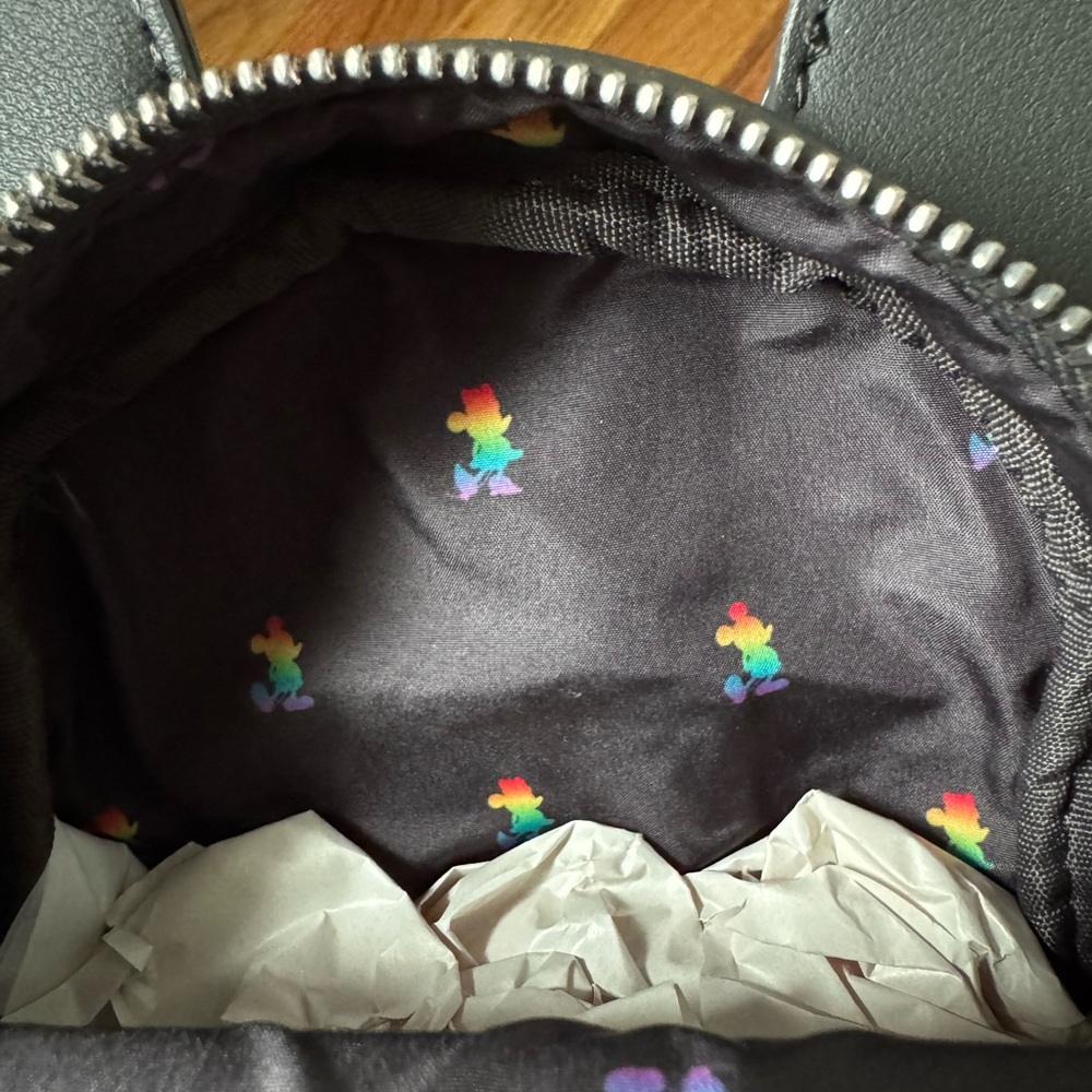 Loungefly Disney Parks Exclusive Mickey Ear Pride Collection Belt Bag/Wristlet - Picture 5 of 7